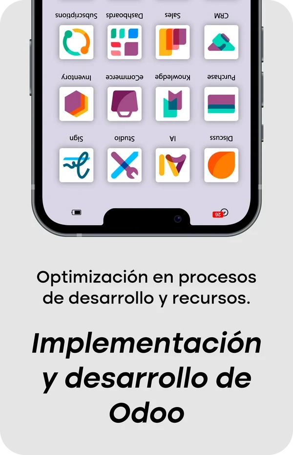 Implementación y desarrollo de Odoo: optimización en procesos de desarrollo y recursos.