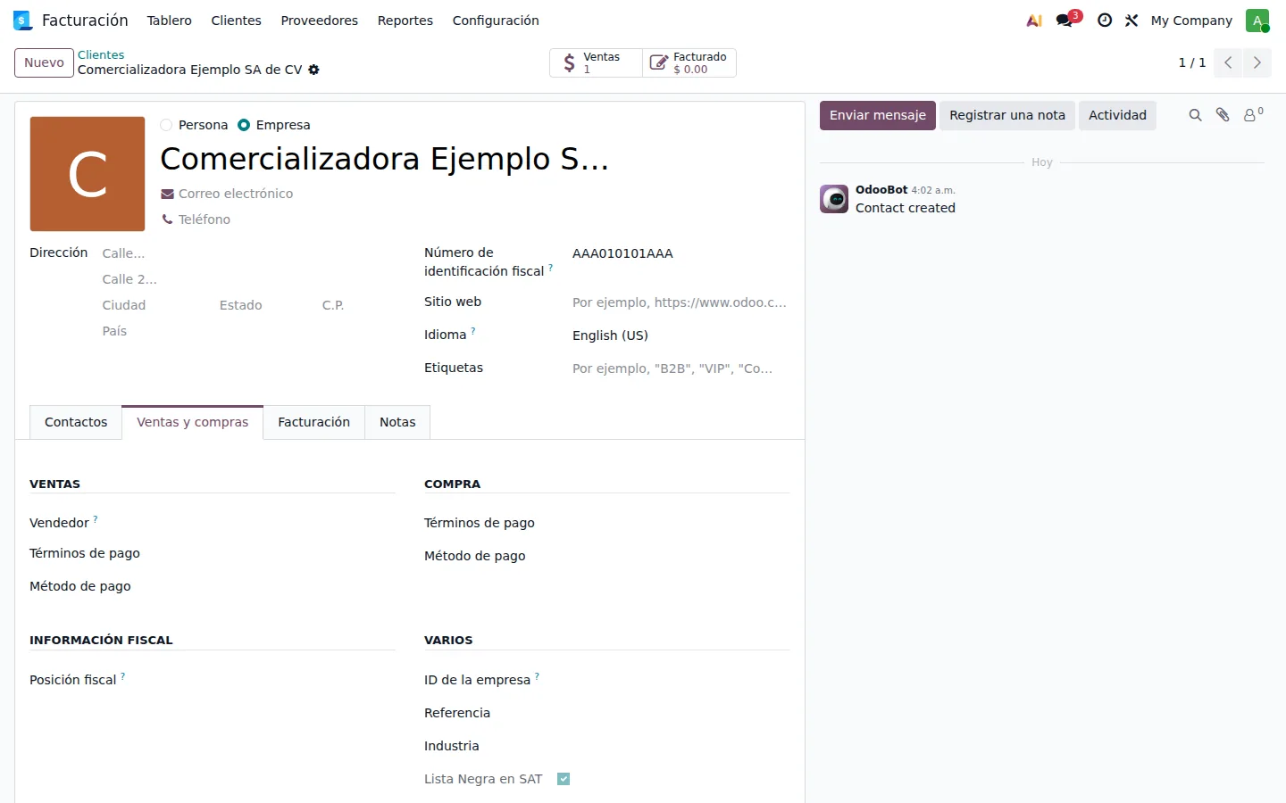 Contacto marcado en lista negra