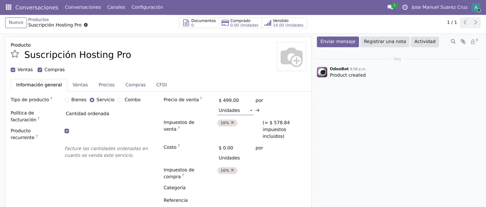 Producto recurrente